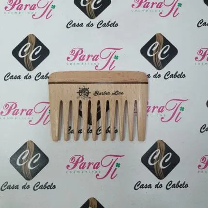 Pente Madeira sem Cabo 9cm Barba Barber Line Eurostil - Image 1