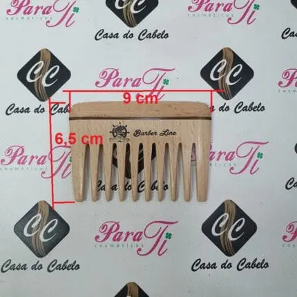 Pente Madeira sem Cabo 9cm Barba Barber Line Eurostil - Image 2