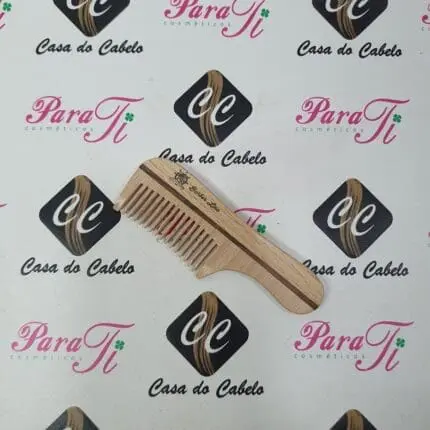 Pente Madeira com Cabo10cm Barba Barber Line Eurostil - Image 1