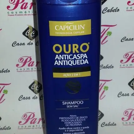 Shampoo Ouro 250ml Capicilin (Anti-Caspa e Anti-Queda)