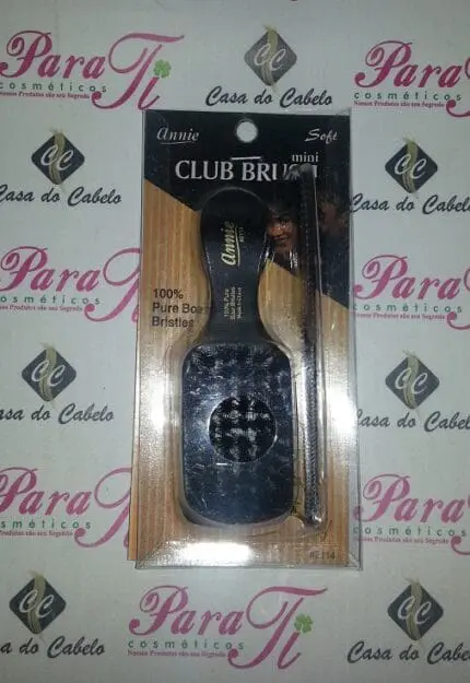 Annie Military Brush #2114 ( Annie Soft Mini Soft Club Boar Bristle Brush With Comb ) - Image 2