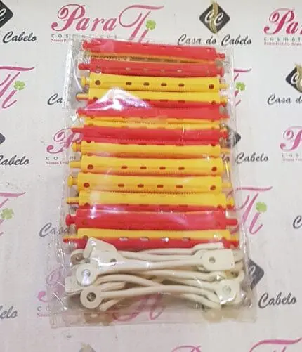 Bigoudi para Permanente Vermelho/Amarelo Eurostil - Image 1