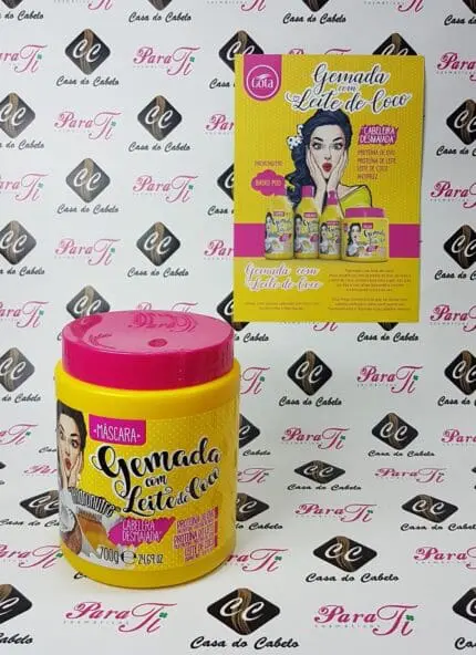 Máscara Gemada Com Leite de Côco 700ml Gota Dourada - Image 2