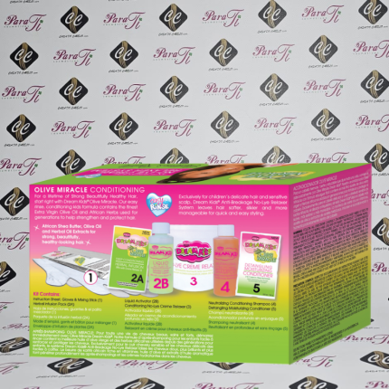 Olive Miracle Anti-Breakage No-Lye Creme Relaxer System African Pride Dream Kids (1aplic) - Image 3