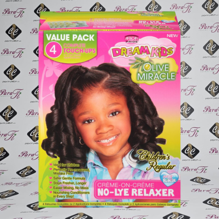 Olive Miracle Anti-Breakage No-Lye Creme Relaxer System African Pride Dream Kids (4aplic) - Image 1