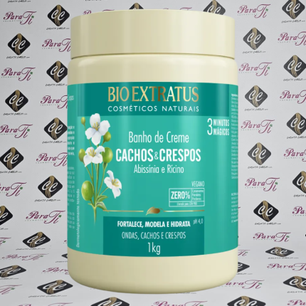 Banho de Creme Cachos e Crespos 1Kg Bioextratus pH 4,0