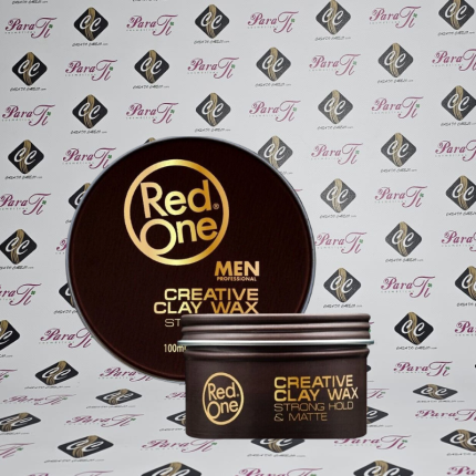 Red One Creative Clay Wax Strong Hold e Matte 100ml ( Castanha ) - Image 1