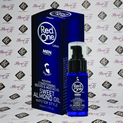 Red One Men Conditioning Beard e Mustach SWEET ALMOND Oil 50ml - Image 1