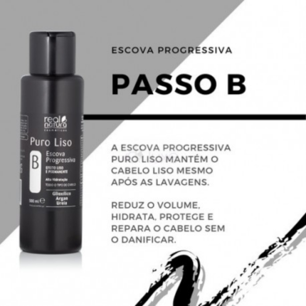 Escova Progressiva Passo "B" Puro Liso Real Natura 500ml - Image 3