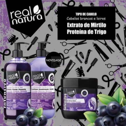Shampoo Matizante Pró-Cor e Tom Real Natura pH 5.5 500ml - Image 2
