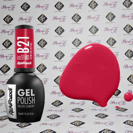 Verniz Gel B21 RickiParodi 10ml - (Vermelho Carmesim)