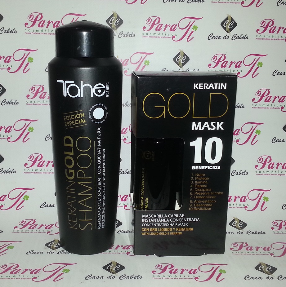 Kit Tahe Keratin Gold (Sh.300ml + Mask) – casadocabelo.com