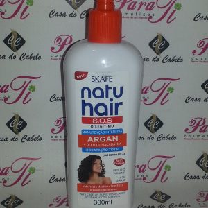 Natu Hair SOS – Argan Hidratação Total Creme para Pentear - 300ml Skafe