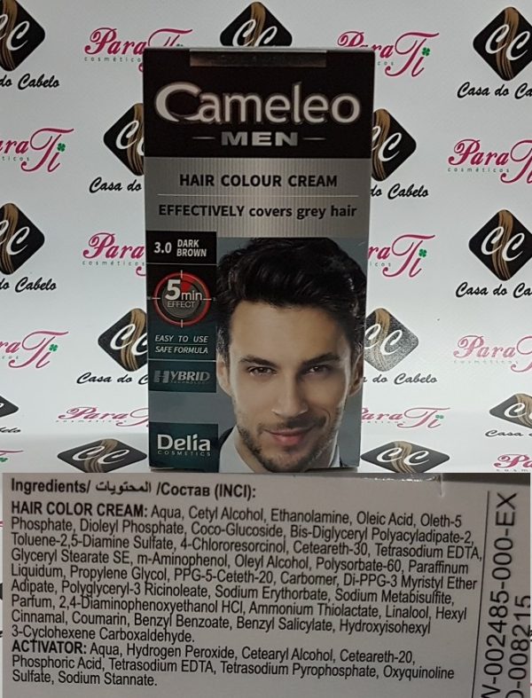 Camaleo Men Hair Colour Cream (Tinta Sem Amônia/Sem Parabenos)