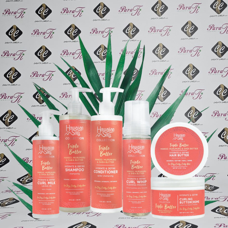 AFAM_HAWAIIAN SILK_TRIPLE BUTTER_GAMA Hawaiian Silky Hydrate & Define Curl Whip Foaming Mousse 222ml - Image 2