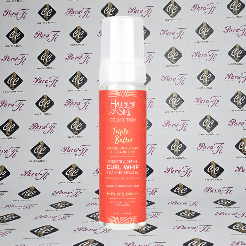 AFAM_HAWAIIAN SILK_TRIPLE BUTTER_MOUSSE Hawaiian Silky Hydrate & Define Curl Whip Foaming Mousse 222ml - Image 1