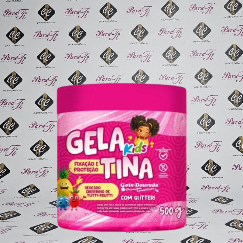 GOTA DOURADA_GELATINAS_500GR_INFANTIL Gelatina Gota Dourada Infantil Tutti Frutti 500gr - Image 1