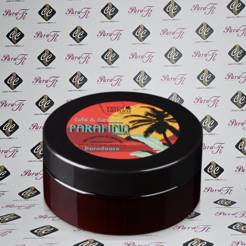 REAL NATURA_PRAIA_PARAFINA_PMD150 Parafina Bronzeadora em Pomada Real Natura 150ml (Café e Caramelo) - Image 1
