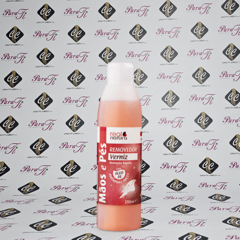 REAL NATURA_REMOVEDORE_ACETONA_250 Removedor de Verniz Real Natura Com Amêndoas Doces 250ml - Image 1