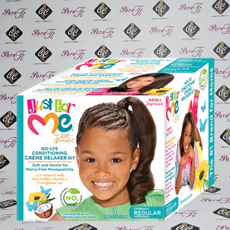 JUSTFORME_DESFRIZANTES_REGULAR Just For Me No-Lye Conditioning Creme relaxer Kit - Regular - Image 1